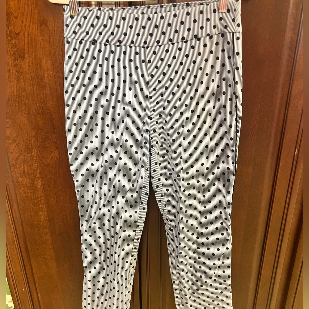 Polka Dot 8P Stretch Ankle Pants